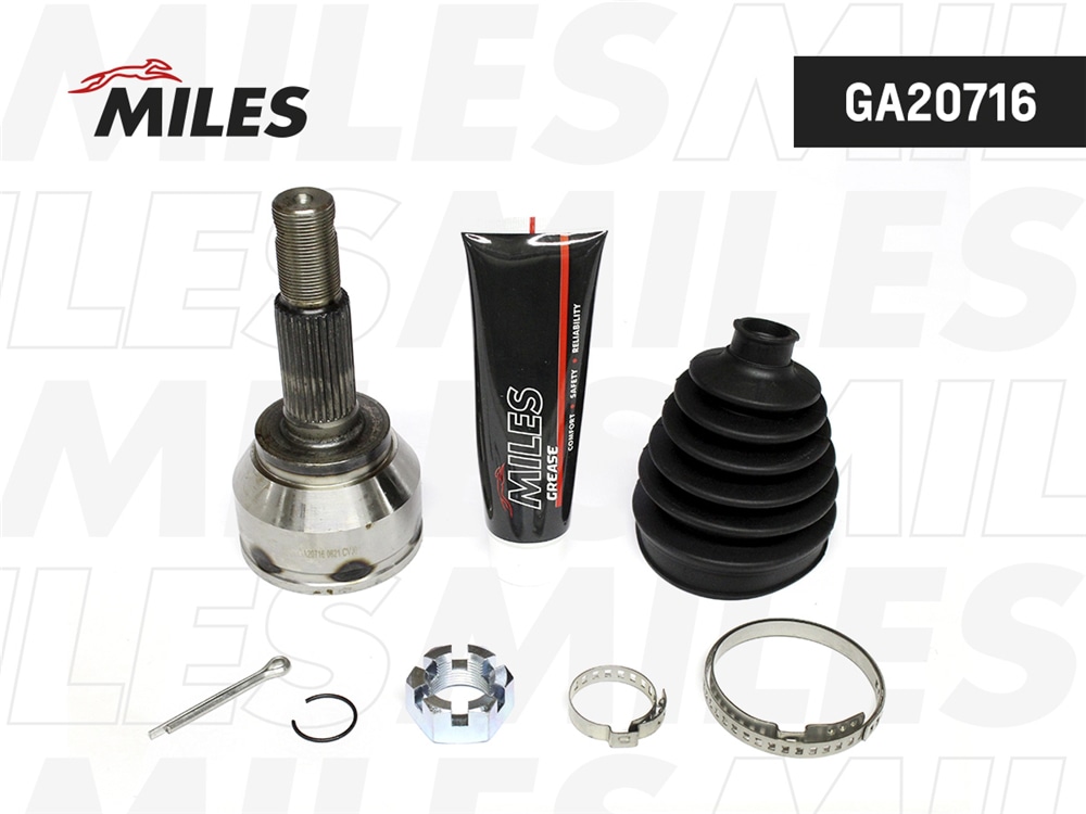MILES GA20716 ШРУС наружный передний NISSAN JUKE 1.6 10- CVT (GSP 841279) GA20716