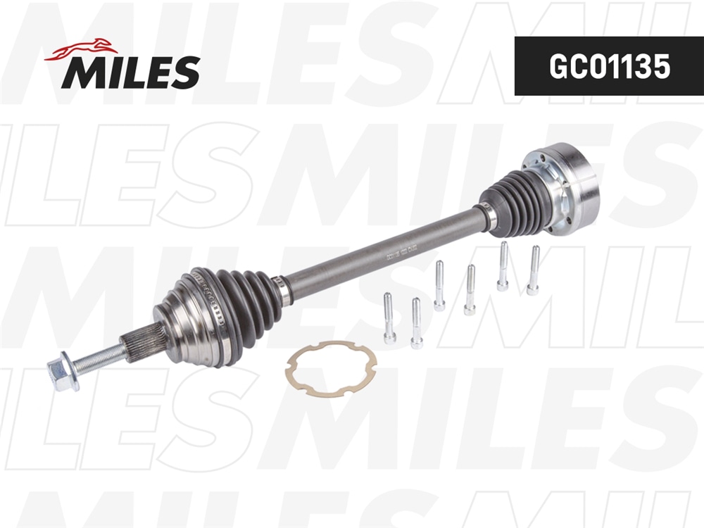 MILES GC01135 Привод левый в сборе SKODA Octavia A7 1.6 (110 лс) МТ GC01135