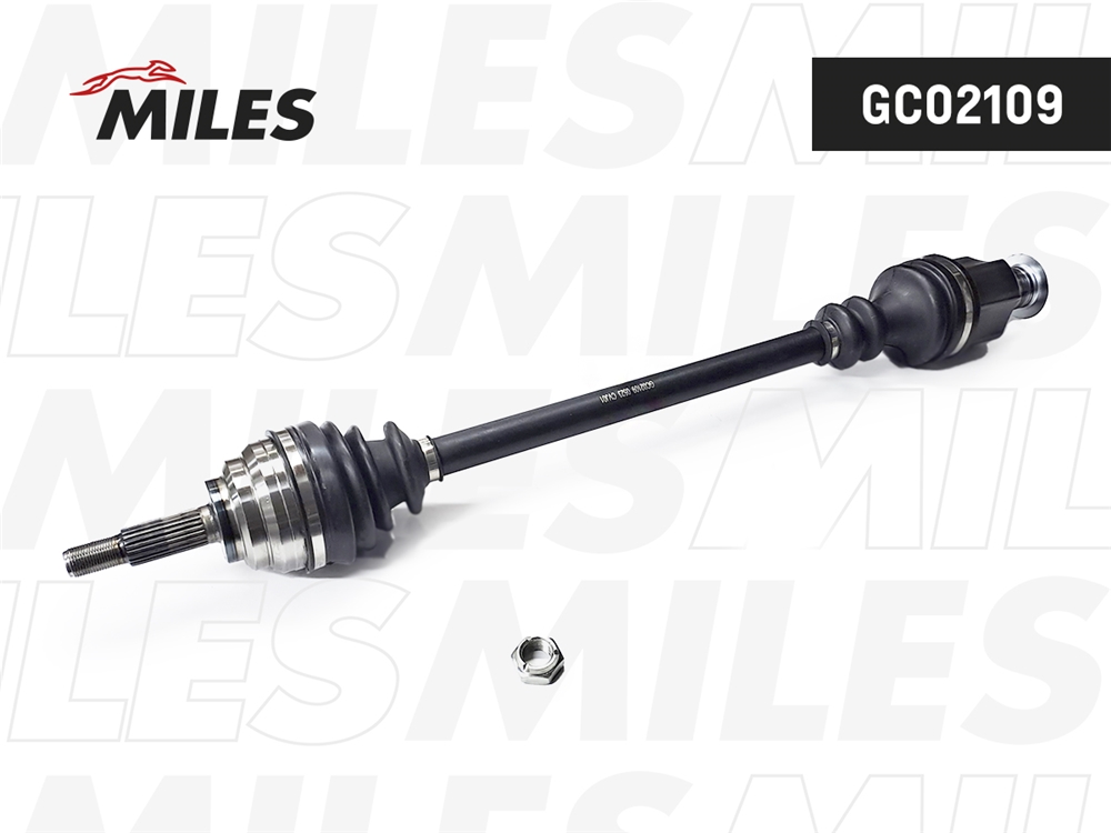 MILES GC02109 Привод в сборе правый RENAULT LAGUNA I 1.6-2.0 97-01 (GKN 303624) GC02109