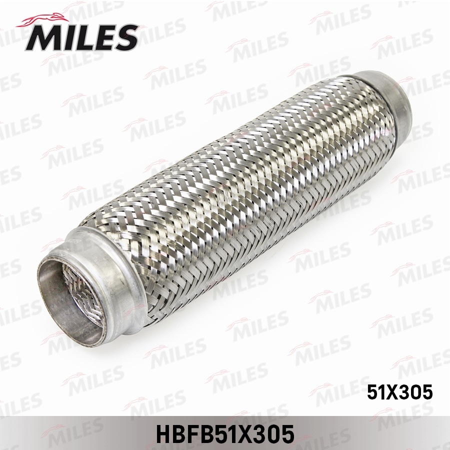 MILES HBFB51X305 Труба гофрированная (гофра) внутренним плетением 51X305 (BOSAL 265-519) HBFB51X305