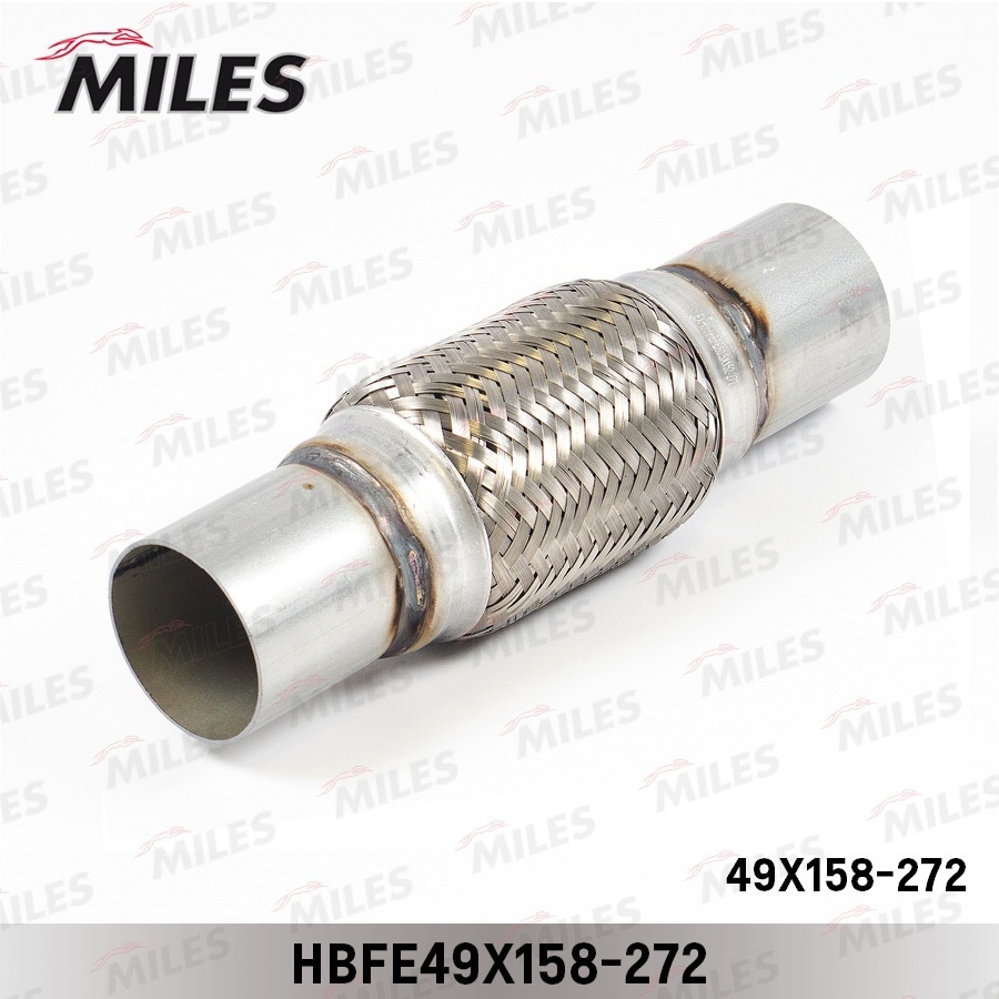 MILES HBFE49X158272 Труба гофрированная с патрубками и внутр. плетением 49X158-272