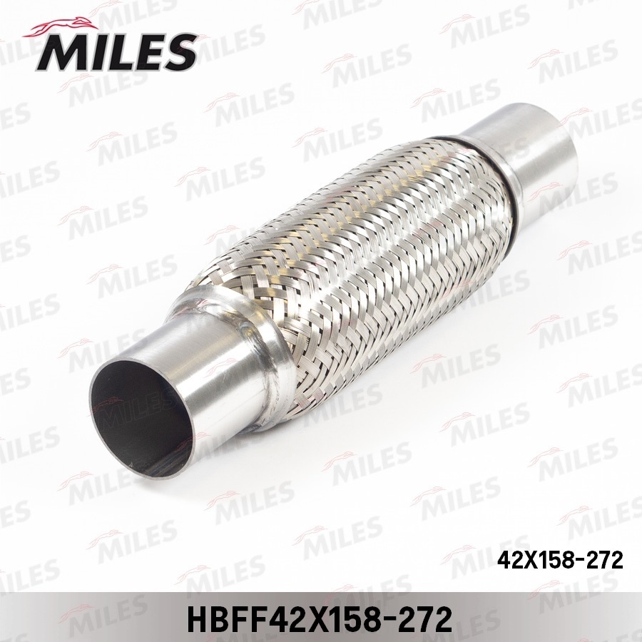MILES HBFF42X158272 Труба гофрированная (гофра) патрубками и металлорукавом 42X158-272 (BOSAL 265-611) HBFF42X158-272