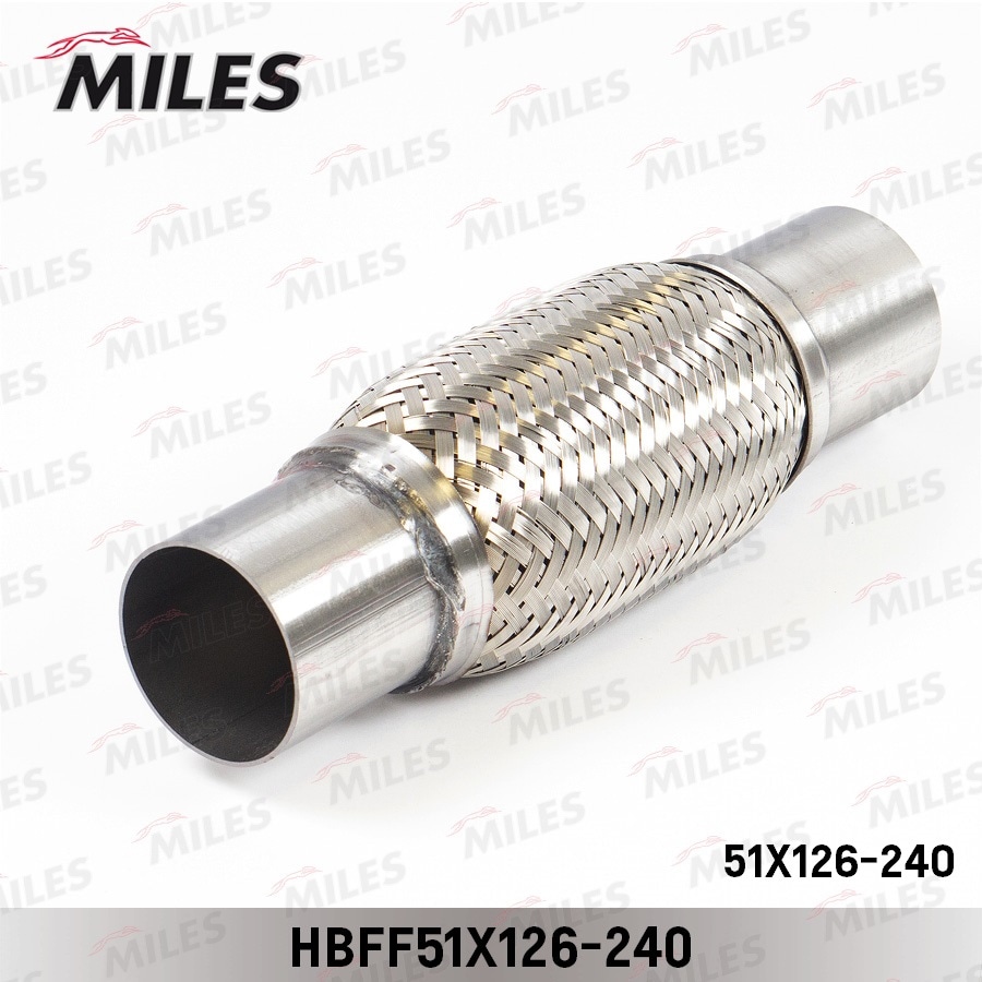 MILES HBFF51X126240 Труба гофрированная (гофра) патрубками и металлорукавом 51X126-240 (BOSAL 265-623) HBFF51X126-240