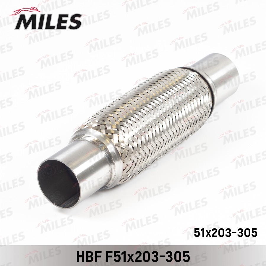 MILES HBFF51X203305 Труба гофрированная (гофра) патрубками и металлорукавом 51X203-305 (BOSAL 265-519) HBFF51X203-305