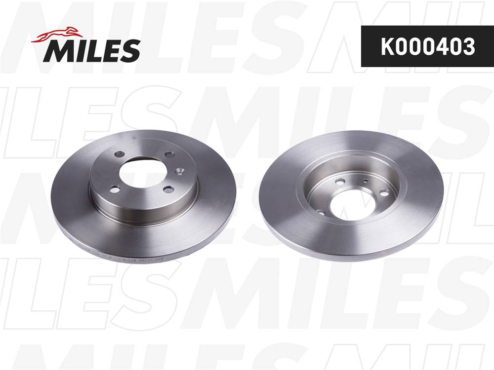 MILES K000403 Диск тормозной CHERY AMULET 03-/VW GOLF III/PASSAT 88-97 пер. не вент.D 256мм.