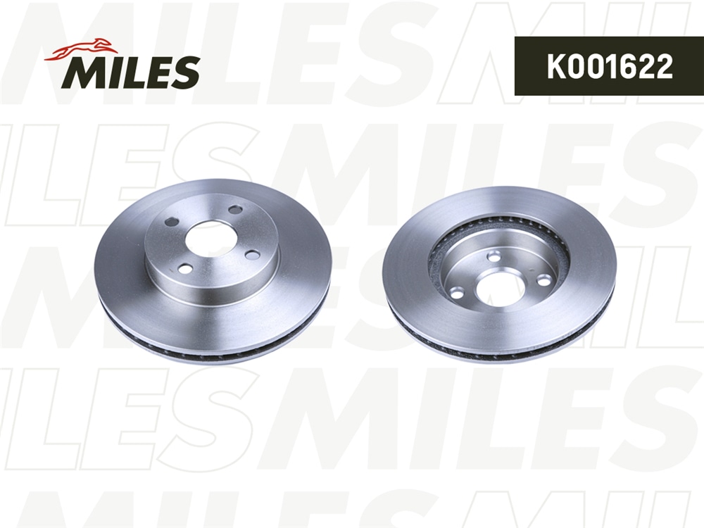 MILES K001622 Диск тормозной TOYOTA COROLLA (E12) 2.0D 04- пер. D 255мм