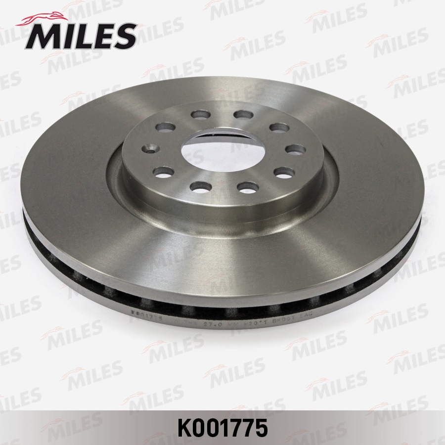 MILES K001775 Диск тормозной передний вентилируемый