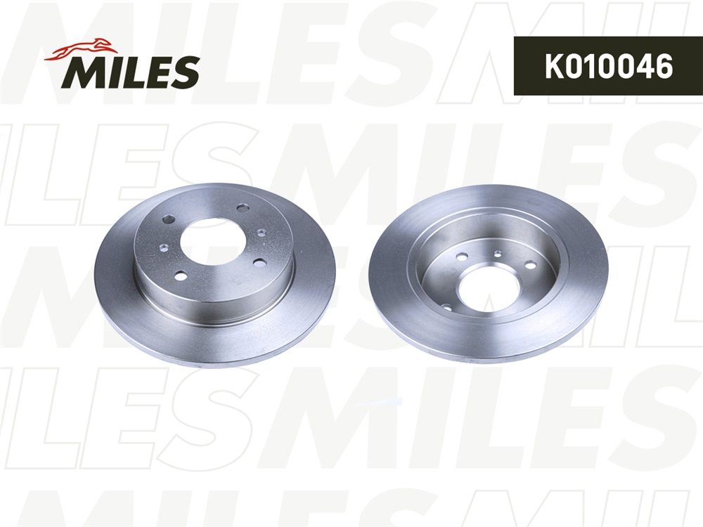MILES K010046 Диск тормозной NISSAN ALMERA (N16) 00-/PRIMERA (P10/P11) 90-02 зад.