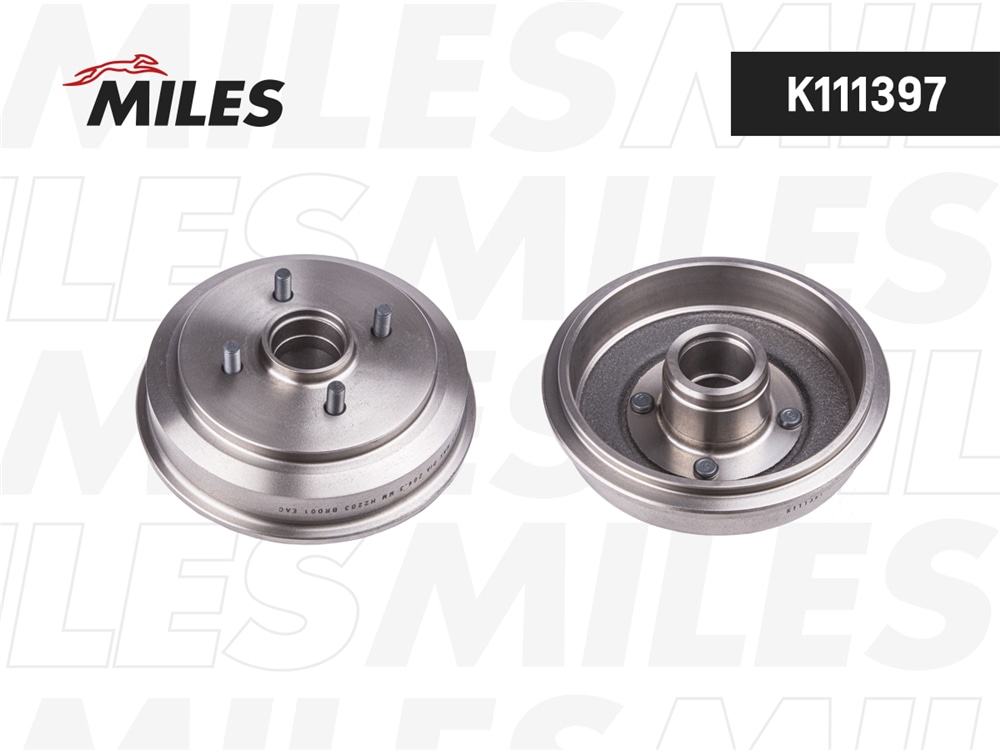 MILES K111397 Барабан тормозн FORD FIESTA 01-08/FUSION 02-12 (DB4308) K111397