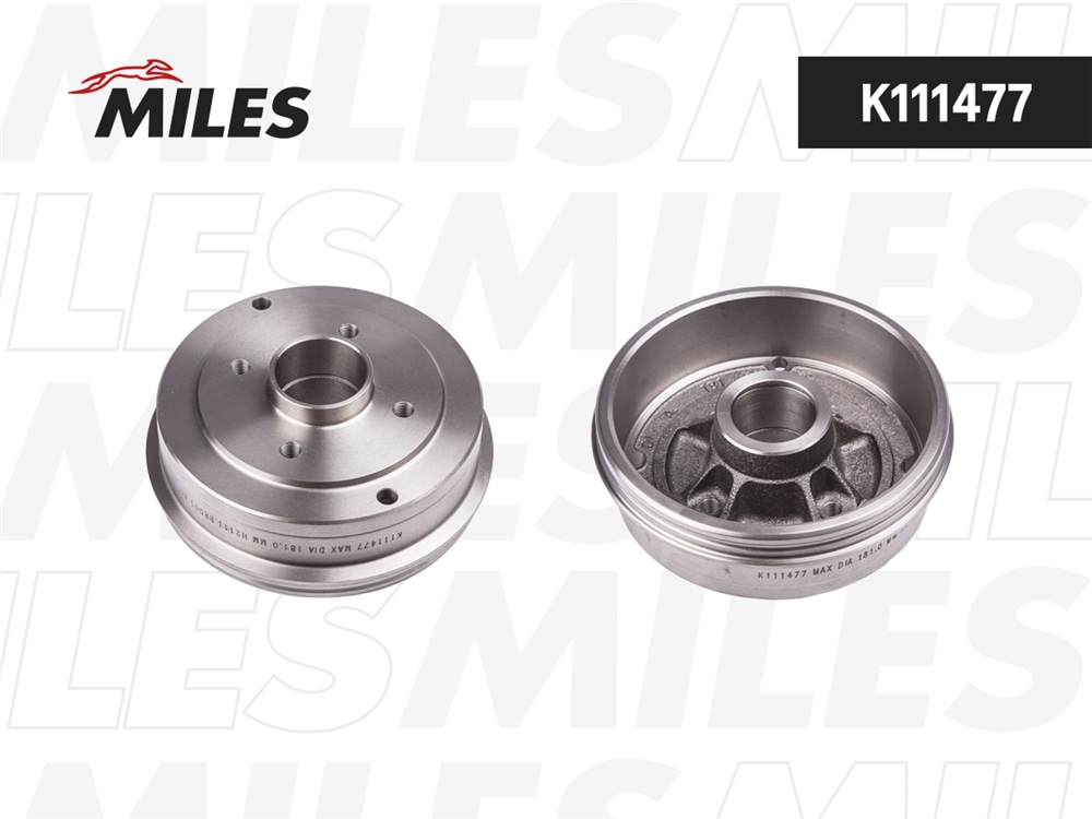 MILES K111477 Барабан тормозной (d180mm) RENAULT LOGAN/CLIO/MEGANE (TRW DB4245B) K111477