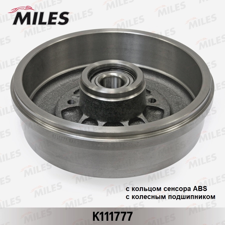 MILES K111777 Барабан тормозной с подшипником и кольцом ABS RENAULT DUSTER 10-18 K111777