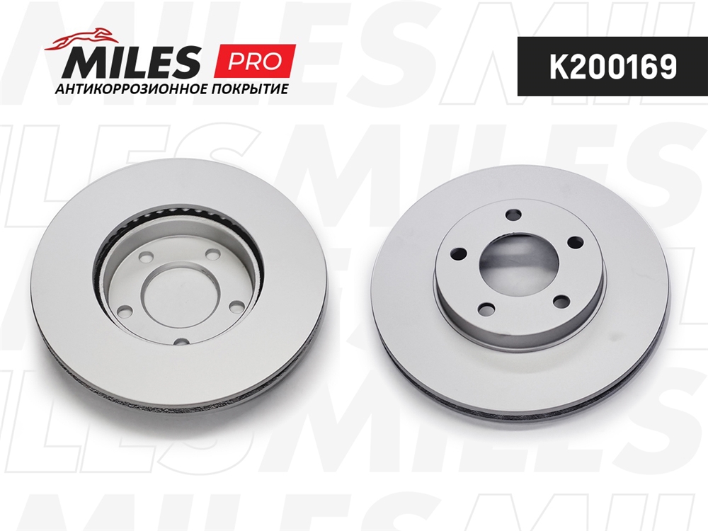 MILES K200169 Диск тормозной FORD MAVERICK 00-/MAZDA TRIBUTE 00- пер.вент. (с покрытием) PRO