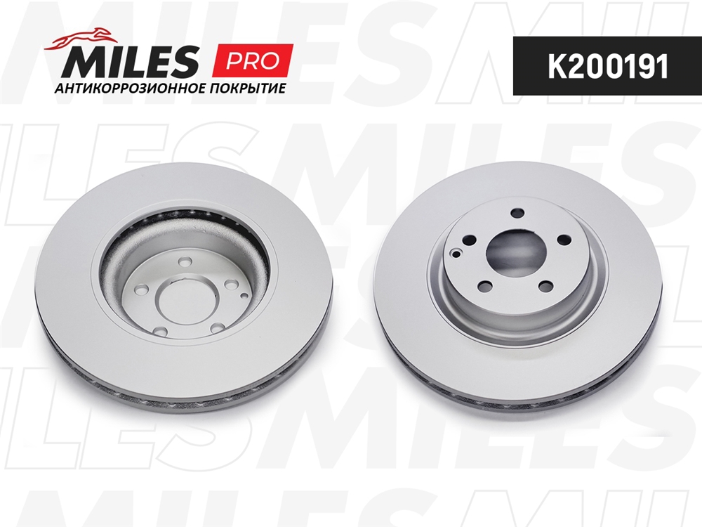 MILES K200191 Диск тормозной передний (серия PRO с антикоррозионным покрытием) D330мм. вентилируемый MB W211 280-500 02-/C219 280-500 04- (TRW DF7351S) K200191