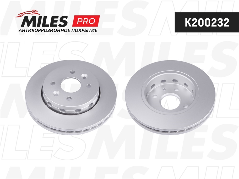 MILES K200232 Диск тормозной KIA SHUMA 01-04/SPECTRA 00- пер.вент.D 258мм. (с покрытием) PRO