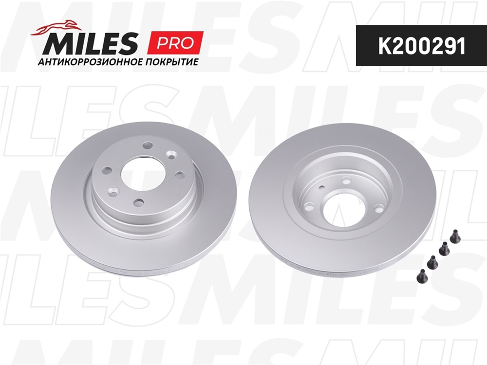 MILES K200291 Диск тормозной RENAULT LOGAN/SANDERO перед. (вент., D=259mm, с антикоррозионным покрытием)