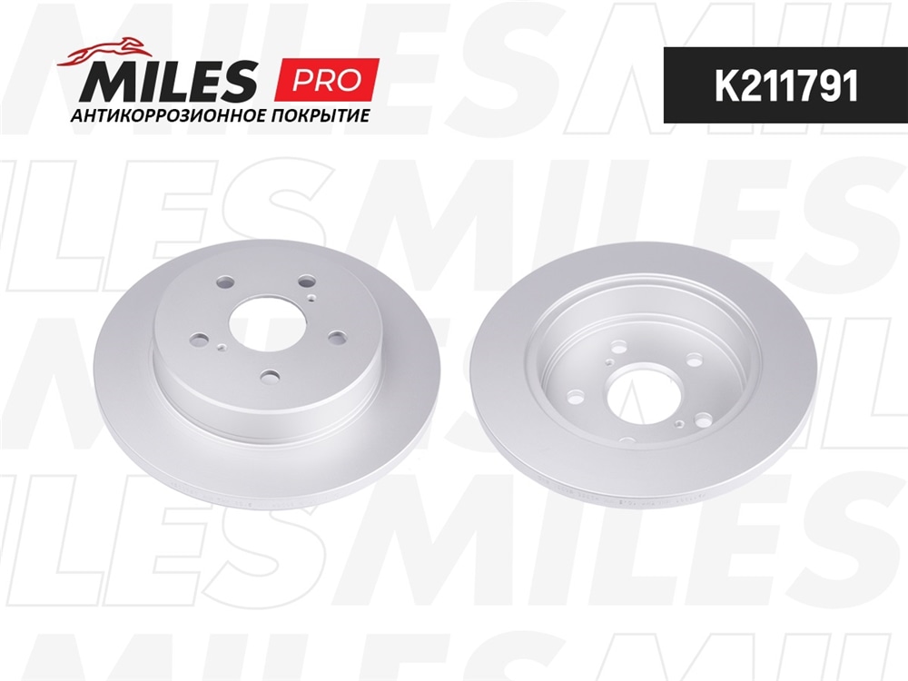 MILES K211790 Диск тормозной задний (серия PRO с антикоррозионным покрытием) D300мм. AUDI Q3 11-/VW PASSAT 14-/TIGUAN 16- (TRW DF6504) K211790