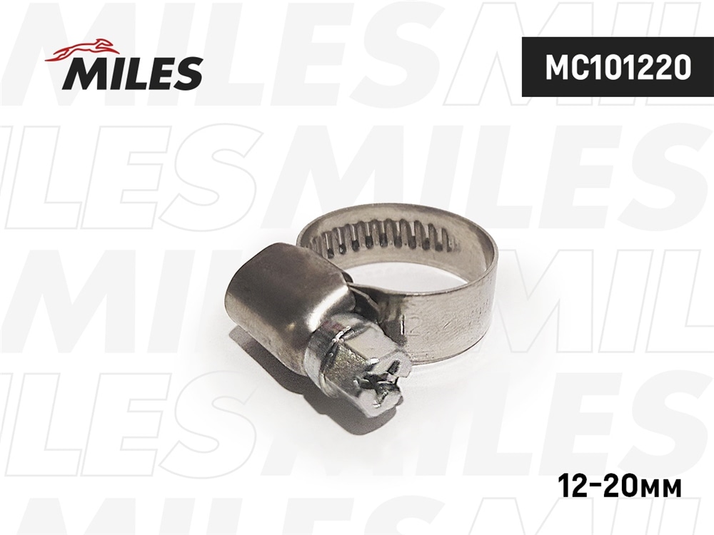 MILES MC101220 Хомут 12-20/9 мм, червячный, нерж.