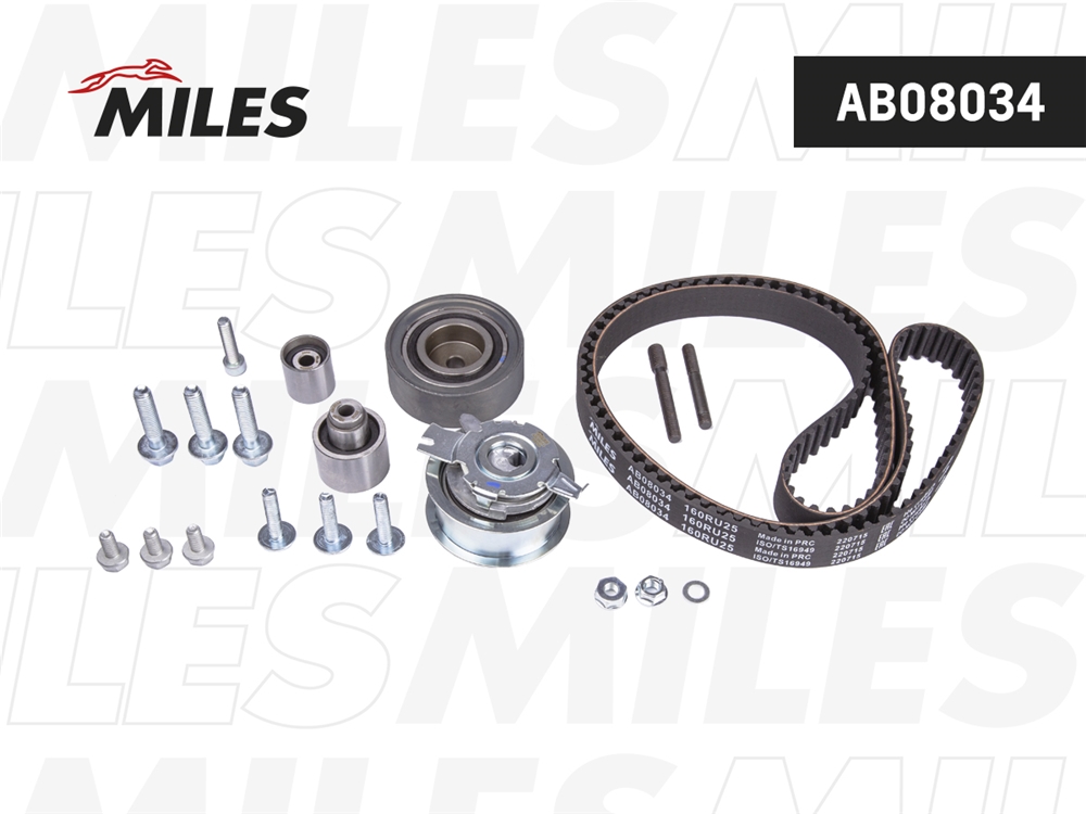 MILES AB08034 Комплект ремня ГРМ VAG 1.2D/1.6D/2.0D 03-