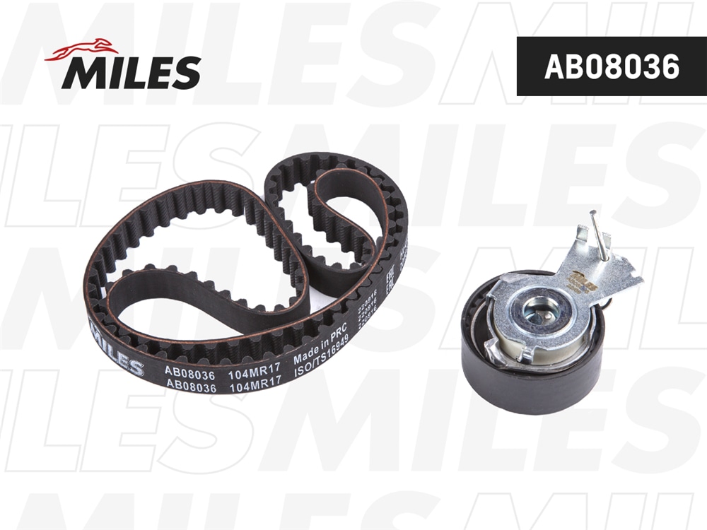 MILES AB08036 Комплект ремня ГРМ PEUGEOT 306/207/PARTNER/CITROEN C2/C3 1.4 AB08036