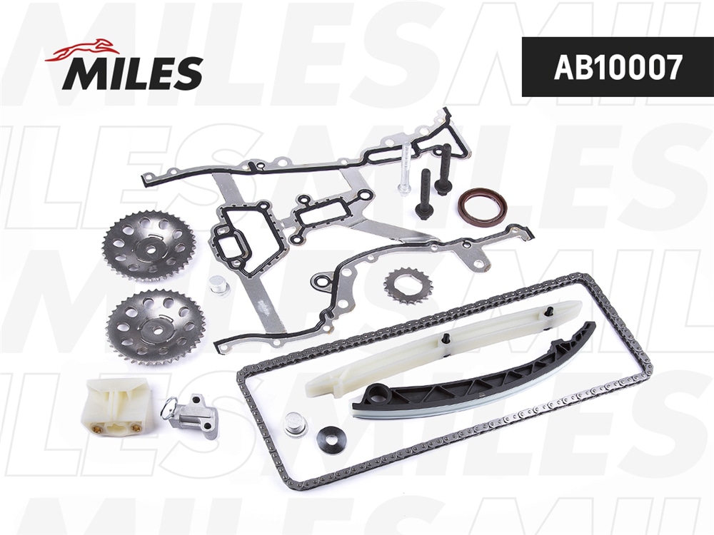 MILES AB10007 Комплект цепи ГРМ OPEL 1.0-1.4 96- co звездочками