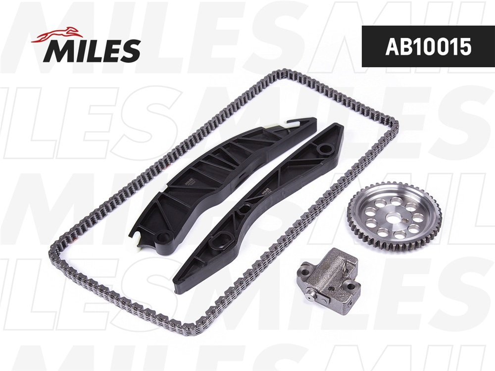 MILES AB10015 Комплект цепи ГРМ KIA CEED/RIO III/SOLARIS 1.4/1.6 CVVT 12- co звездочкой распредвала
