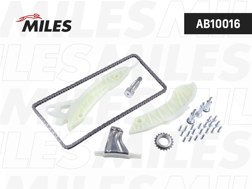 MILES AB10016 Комплект цепи ГРМ CITROEN/PEUGEOT 1.4 16V/1.6 16V 07- co звездочками
