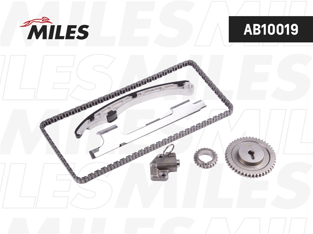 MILES AB10019 Комплект цепи ГРМ MAZDA 3 1.4-1.8I 04- co звездочками