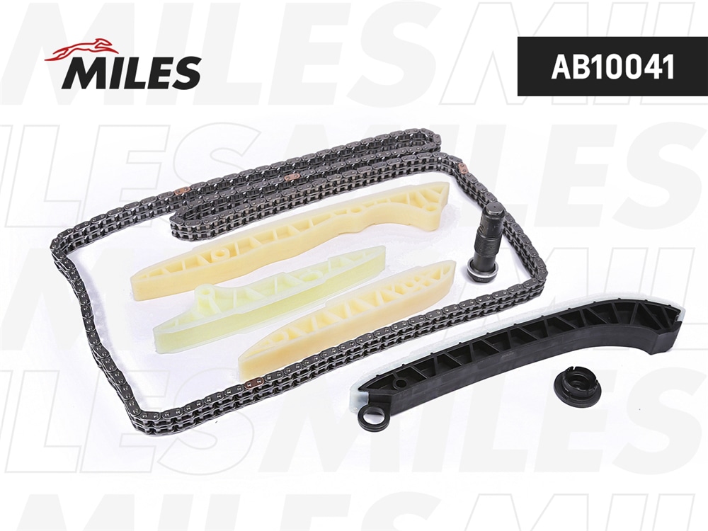 MILES AB10041 Комплект цепи ГРМ MB W211/W221/W164 OM272/273 06- без звездочек