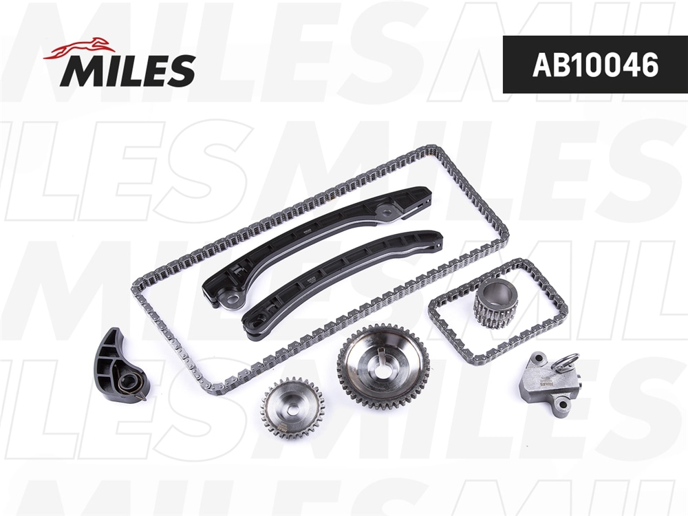 MILES AB10046 Комплект цепи ГРМ NISSAN 1.6i HR16DE 10-