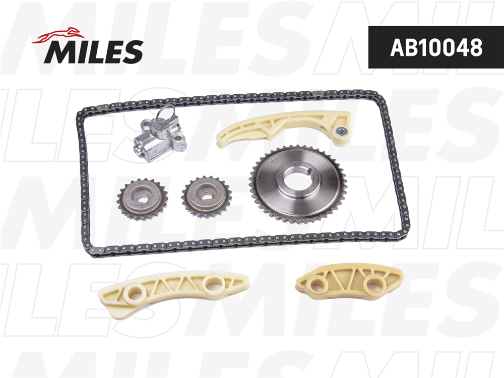 MILES AB10048 Комплект цепи ГРМ OPEL VECTRA C 2.2i 16V Z22SE 02- co звездочками