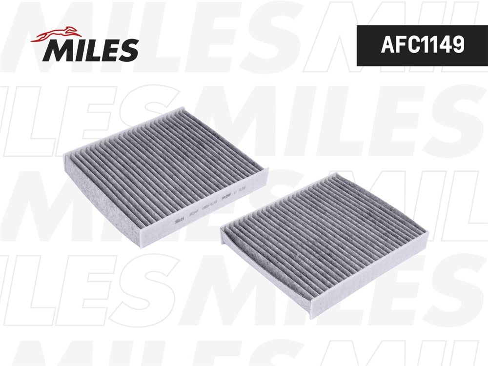 MILES AFC1149 Фильтр салона FORD FOCUS C-MAX/MONDEO 07-/VOLVO C30/C70/S40/V50 04- угольный