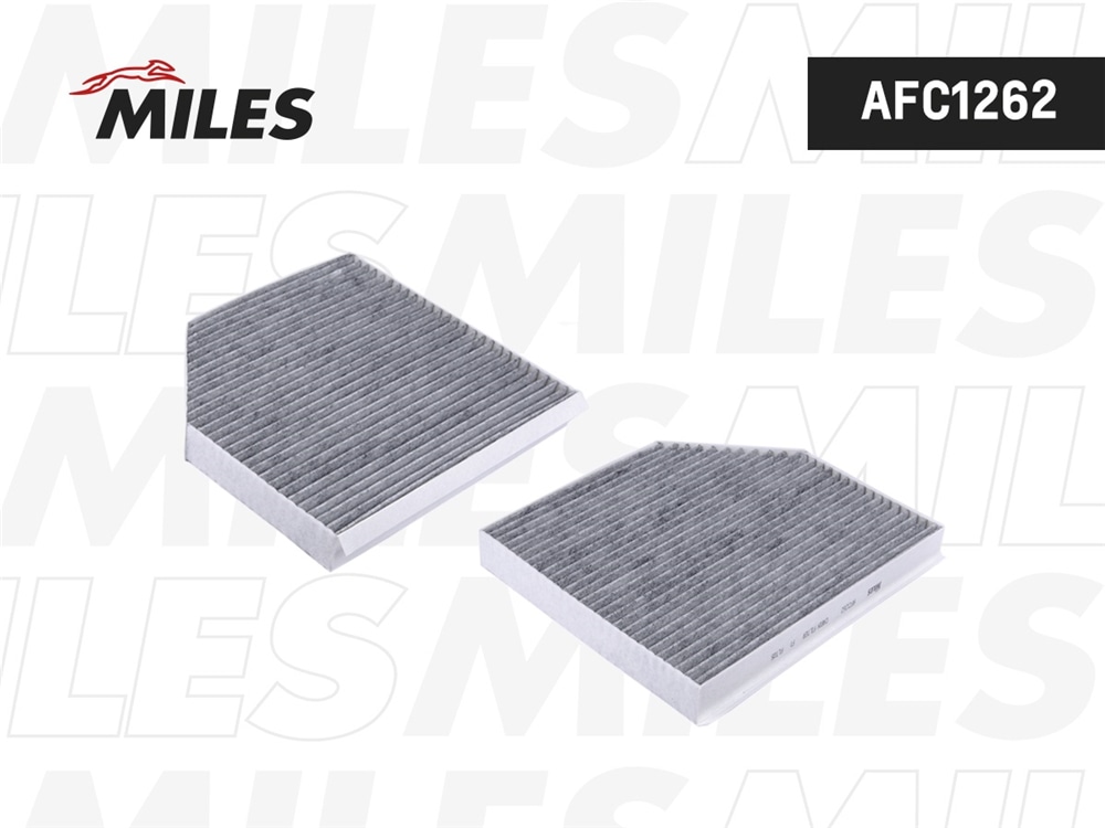 MILES AFC1262 Фильтр салона угольный AUDI A4 07- (FILTRON K1278A MANN CUK2450) AFC1262
