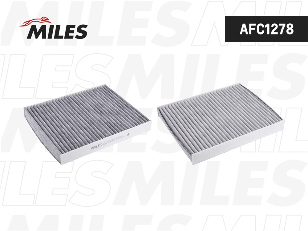 MILES AFC1278 Фильтр салона угольный HYUNDAI IX55 07- (FILTRON K1295 MANN CU26001) AFC1278
