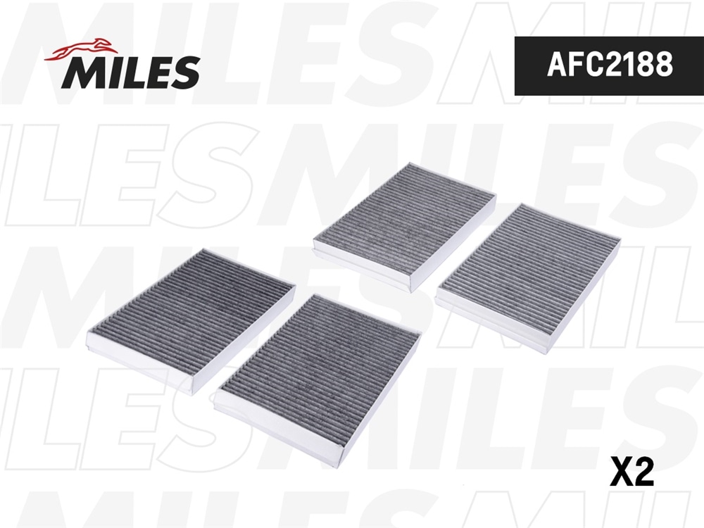 MILES AFC2188 Фильтр салона MB W215/W221 угольный (упак.2шт.)