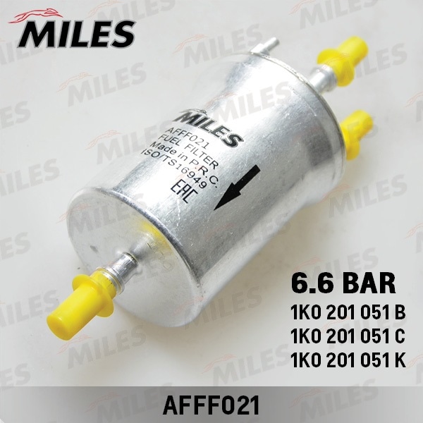 MILES AFFF021 Фильтр топливный VAG A3/GOLF/OCTAVIA/SUPERB/JETTA 1.2-3.6 03- (FILTRON PP836/2, MANN WK69) AFFF021