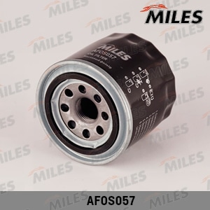 MILES AFOS057 Фильтр масляный HYUNDAI/KIA/MAZDA/MITSUBISHI/NISSAN/SUBARU (FILTRON OP617, MANN W811/80, VIC C-303) AFOS057