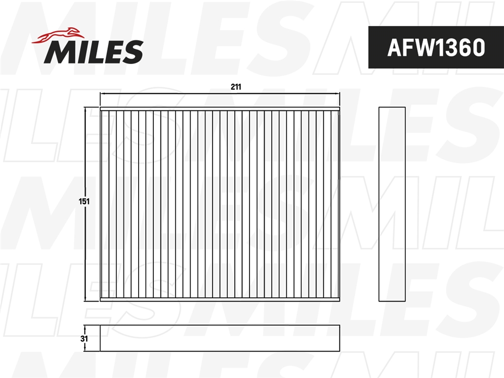 MILES AFW1360 Фильтр салона MB VITO (447) 14-