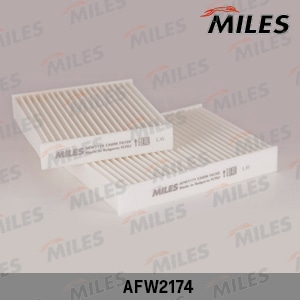MILES AFW2174 Фильтр салона PEUGEOT 207 06- (упак.2шт.)