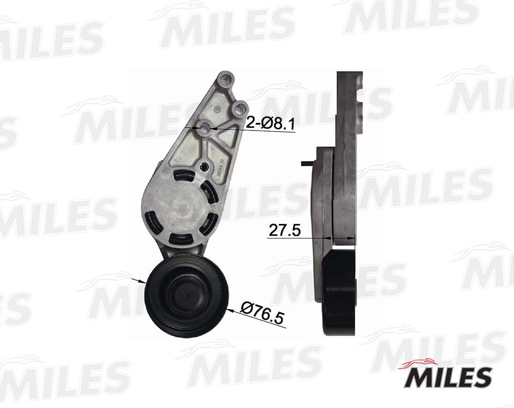 MILES AG00033 Натяжитель ремня приводного VAG 1.8T-2.0