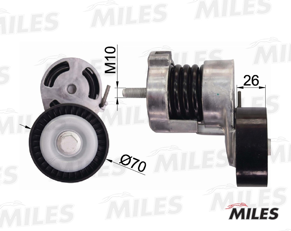 MILES AG00044 Натяжитель ремня приводного BMW E46/E90/E83 1.6-2.0