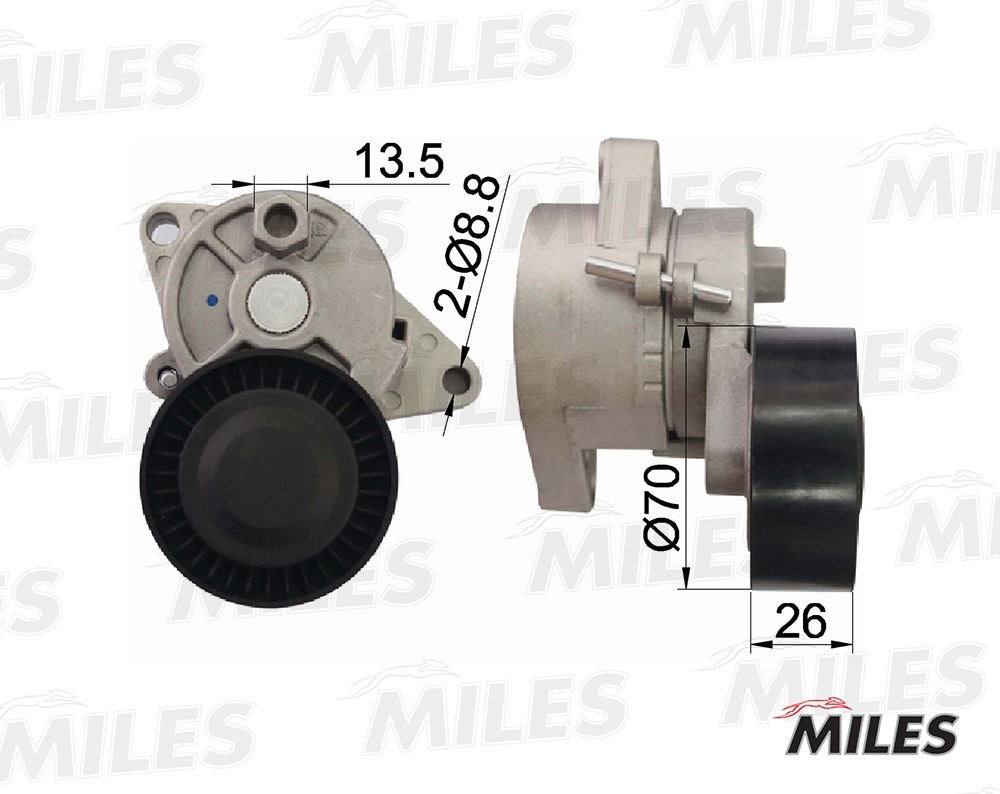 MILES AG00062 Натяжитель ремня приводного BMW E39/E46/E60/X5 M52/M54