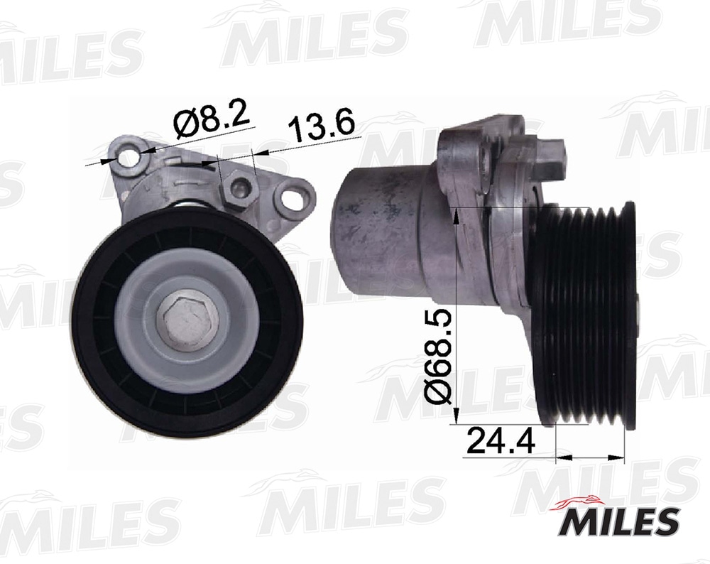 MILES AG00294 Натяжитель ремня приводного FORD MONDEO/TRANSIT/ VOLVO S80 1.8-2.3 AG00294