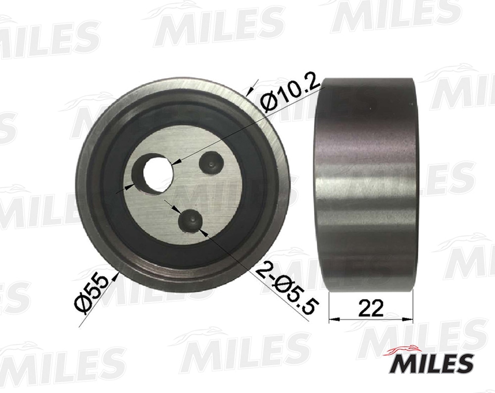 MILES AG02015 Ролик ремня ГРМ RENAULT LOGAN/CLIO/KANGOO/ SANDERO 1.4-1.6i K7J/K7M (INA 531081810) AG02015