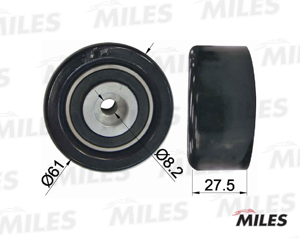 MILES AG02019 Ролик ремня ГРМ OPEL ASTRA H 1.6/1.8 04- Z16XER/Z18XER