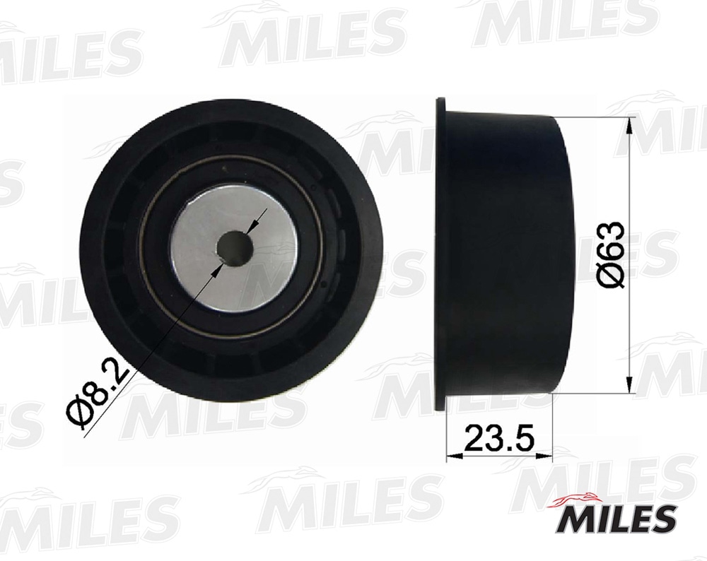 MILES AG02038 Ролик ремня ГРМ обводной OPEL VECTRA B/ASTRA F/G 1.4-1.8 (INA 532003310) AG02038