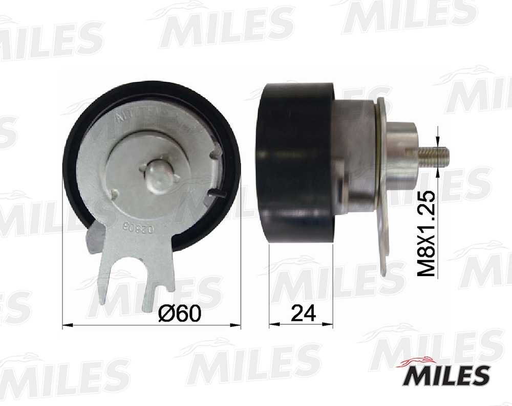 MILES AG02061 Ролик ремня ГРМ VW GOLF 4/BORA/POLO 1.4-1.6