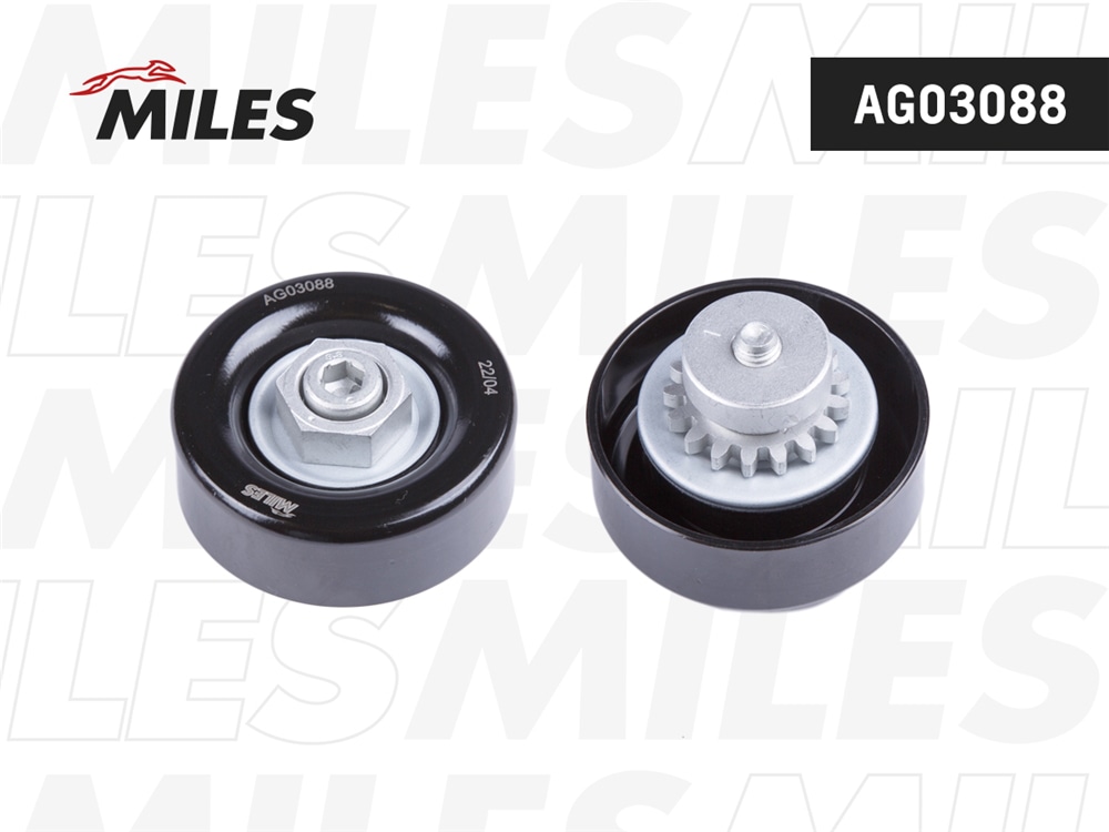 MILES AG03088 Ролик ремня приводного CHEVROLET AVEO/MATIZ/SPARK 1.0/1.2 06- (INA 531086410) AG03088