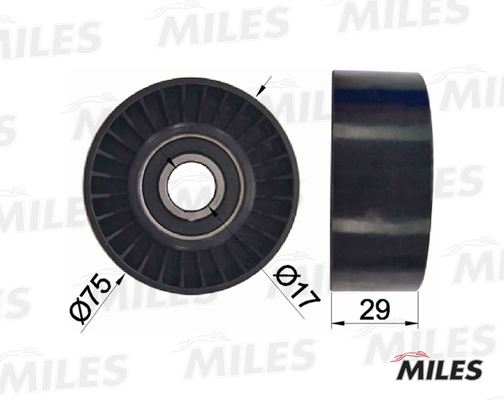 MILES AG03105 Ролик ремня приводного VW CRAFTER 2.5D 06-