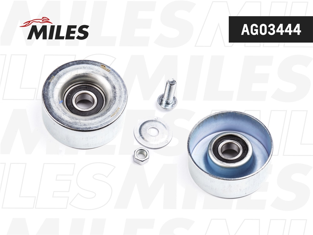 MILES AG03444 Ролик натяжителя ремня приводного MITSUBISHI PAJERO 3.0/3.5 00- AG03444