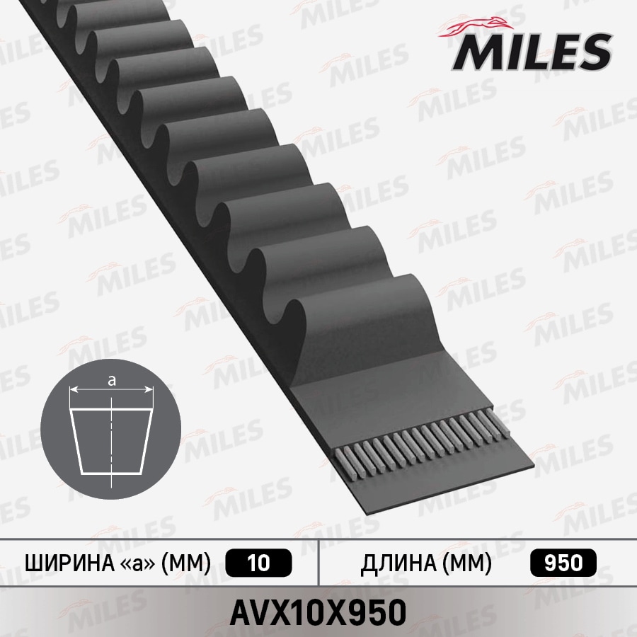 MILES AVX10X950 Ремень приводной клиновой AVX10X950